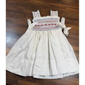 Handmade vintage girls dress size 3T.  Tie sides.  Cottage core.  Apples.